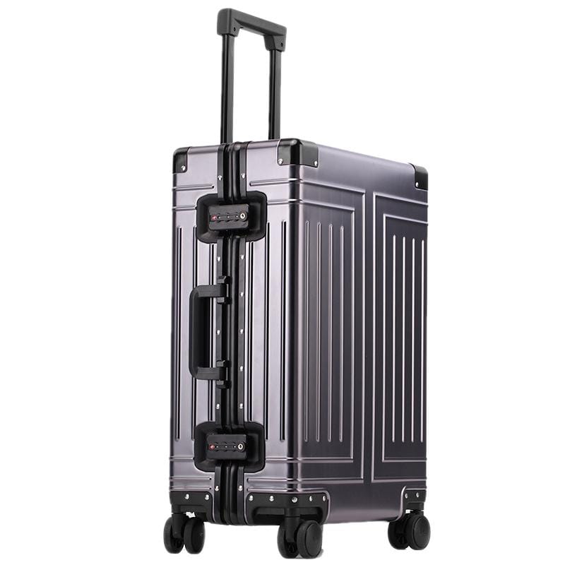 KANGSHILU 20 24 26 29 Inch Aluminum Suitcase Alloy Trolley Case Universal Luggage New Unisex Travel Offers with Wheels Boarding