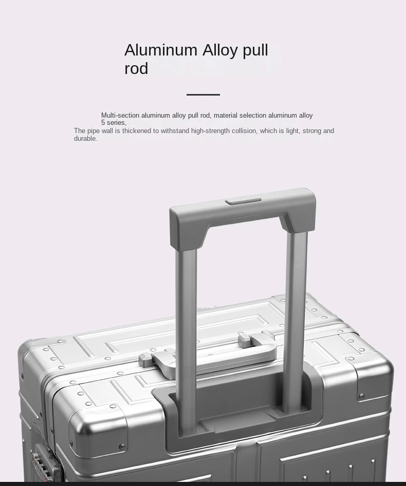 KANGSHILU 20 24 26 29 Inch Aluminum Suitcase Alloy Trolley Case Universal Luggage New Unisex Travel Offers with Wheels Boarding