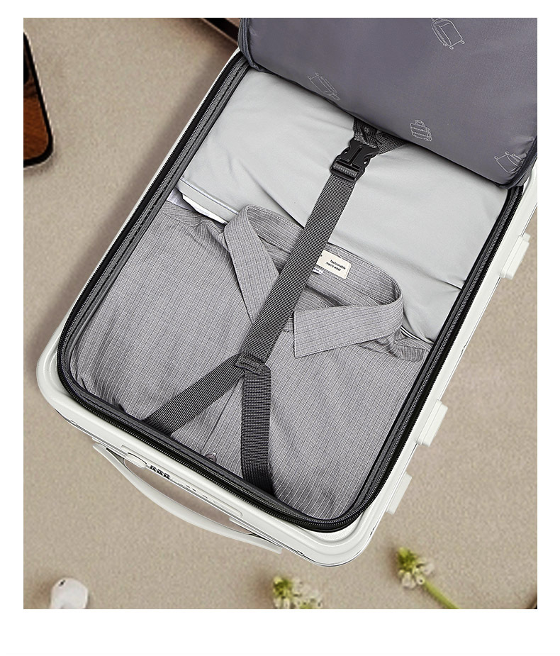 KANGSHILU Aluminum Frame 20 Inches Travel Suitcases Universal Wheel Trolley PC Box Trolley Luggage Bag Mens Business Carry Ons