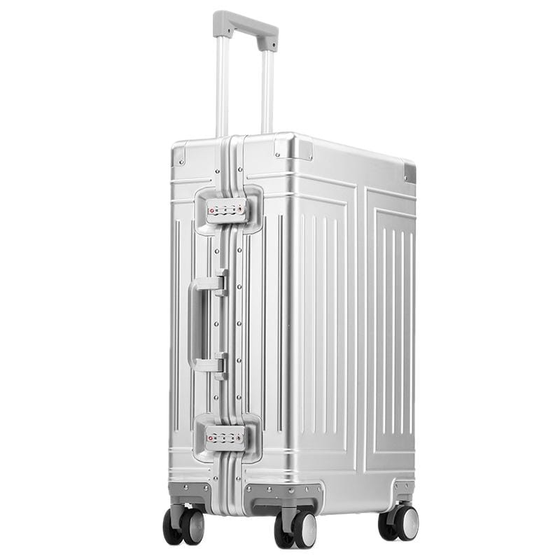 KANGSHILU 20 24 26 29 Inch Aluminum Suitcase Alloy Trolley Case Universal Luggage New Unisex Travel Offers with Wheels Boarding