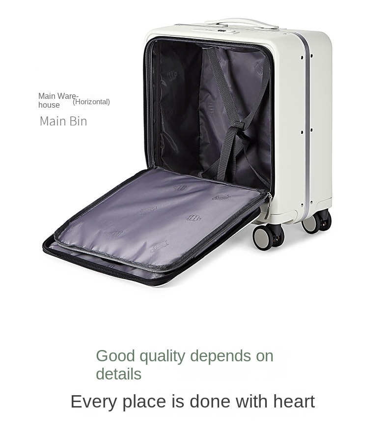 KANGSHILU Aluminum Frame 20 Inches Travel Suitcases Universal Wheel Trolley PC Box Trolley Luggage Bag Mens Business Carry Ons