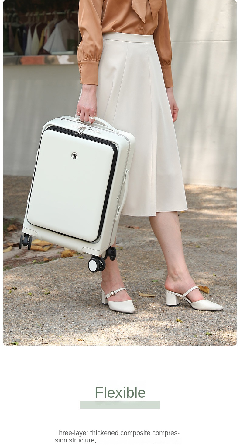KANGSHILU Aluminum Frame 20 Inches Travel Suitcases Universal Wheel Trolley PC Box Trolley Luggage Bag Mens Business Carry Ons