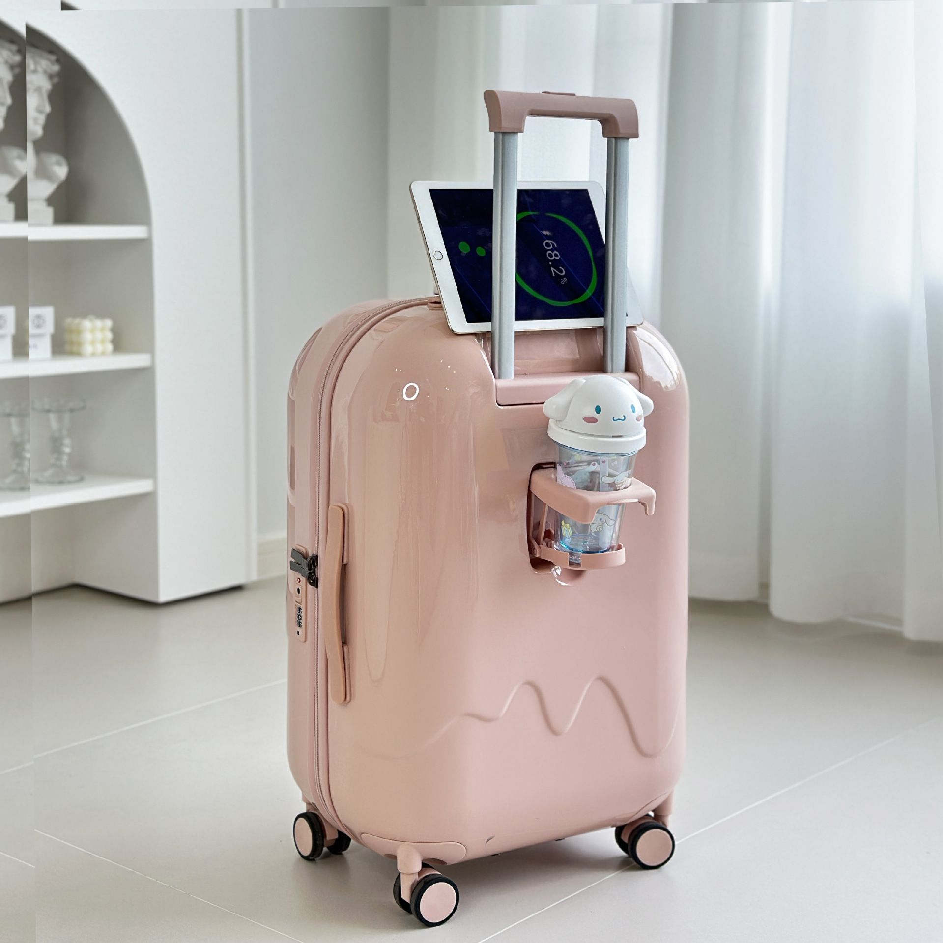 KANGSHILU 20-Inch Children's Travel Suitcases Offers With Wheels Trolley School Girl Backpack Wheel Kids Luggage Carry On Box