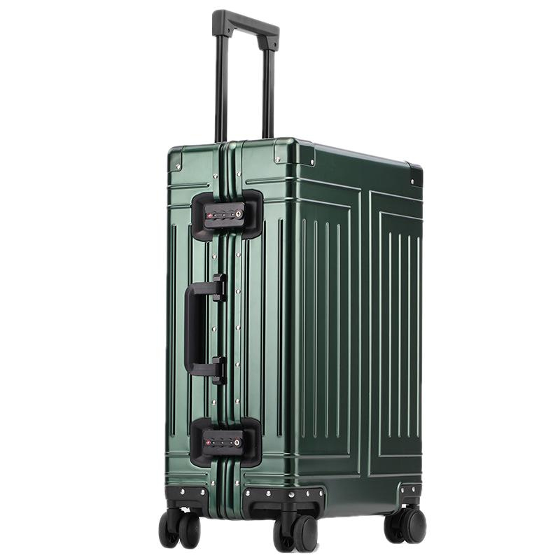 KANGSHILU 20 24 26 29 Inch Aluminum Suitcase Alloy Trolley Case Universal Luggage New Unisex Travel Offers with Wheels Boarding
