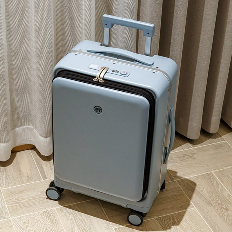 KANGSHILU Aluminum Frame 20 Inches Travel Suitcases Universal Wheel Trolley PC Box Trolley Luggage Bag Men's Business Carry Ons