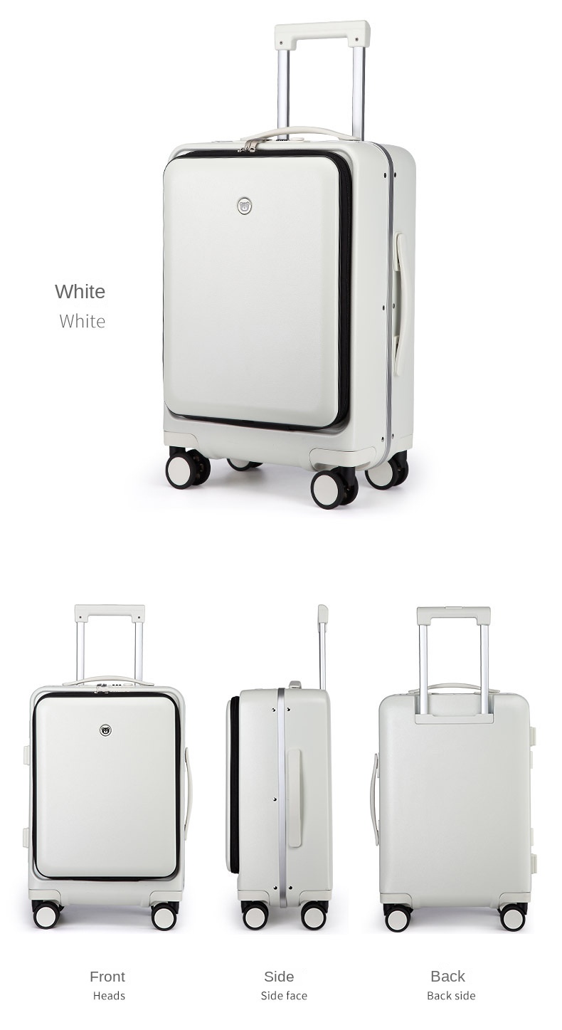 KANGSHILU Aluminum Frame 20 Inches Travel Suitcases Universal Wheel Trolley PC Box Trolley Luggage Bag Mens Business Carry Ons