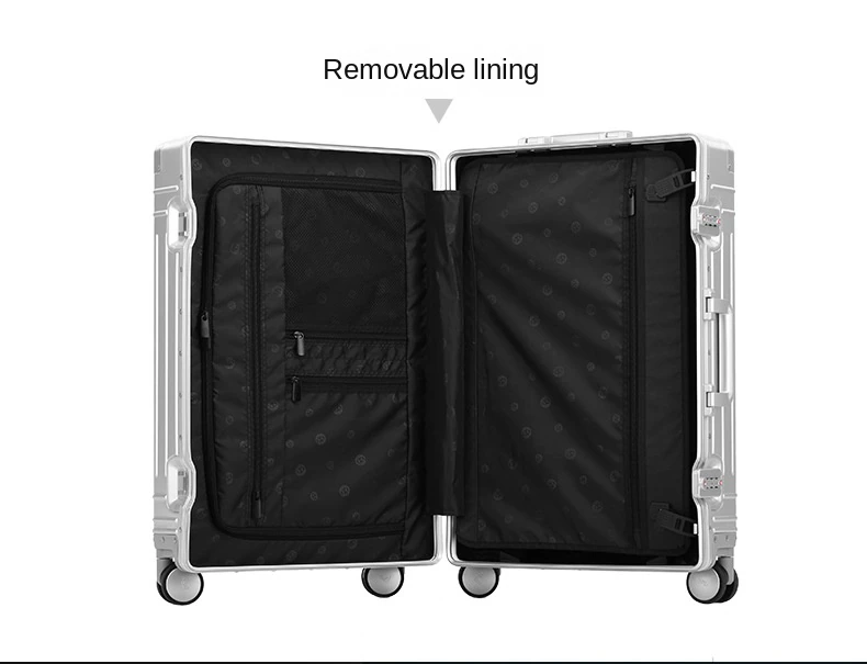 KANGSHILU 20 24 26 29 Inch Aluminum Suitcase Alloy Trolley Case Universal Luggage New Unisex Travel Offers with Wheels Boarding
