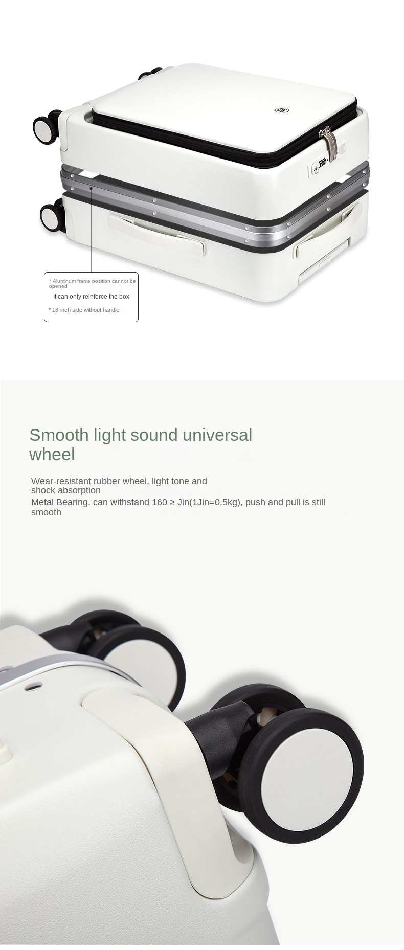 KANGSHILU Aluminum Frame 20 Inches Travel Suitcases Universal Wheel Trolley PC Box Trolley Luggage Bag Mens Business Carry Ons