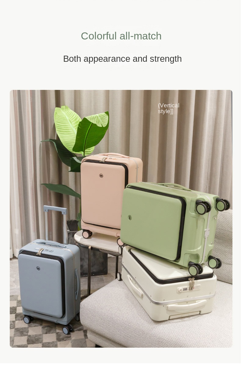 KANGSHILU Aluminum Frame 20 Inches Travel Suitcases Universal Wheel Trolley PC Box Trolley Luggage Bag Mens Business Carry Ons