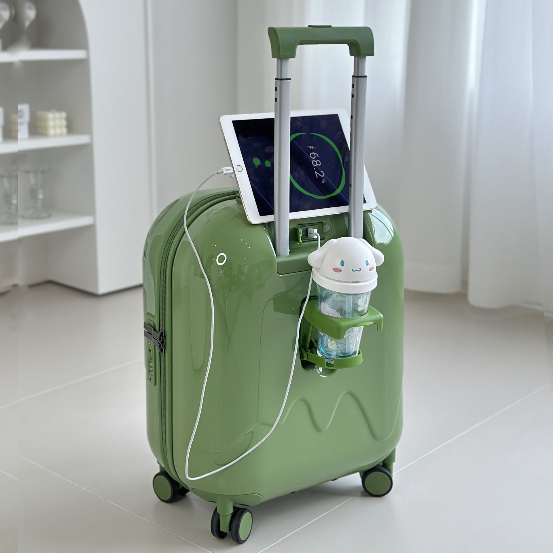 KANGSHILU 20-Inch Children's Travel Suitcases Offers With Wheels Trolley School Girl Backpack Wheel Kids Luggage Carry On Box