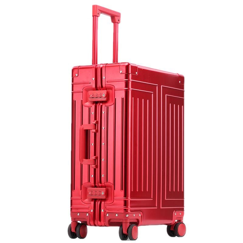 KANGSHILU 20 24 26 29 Inch Aluminum Suitcase Alloy Trolley Case Universal Luggage New Unisex Travel Offers with Wheels Boarding