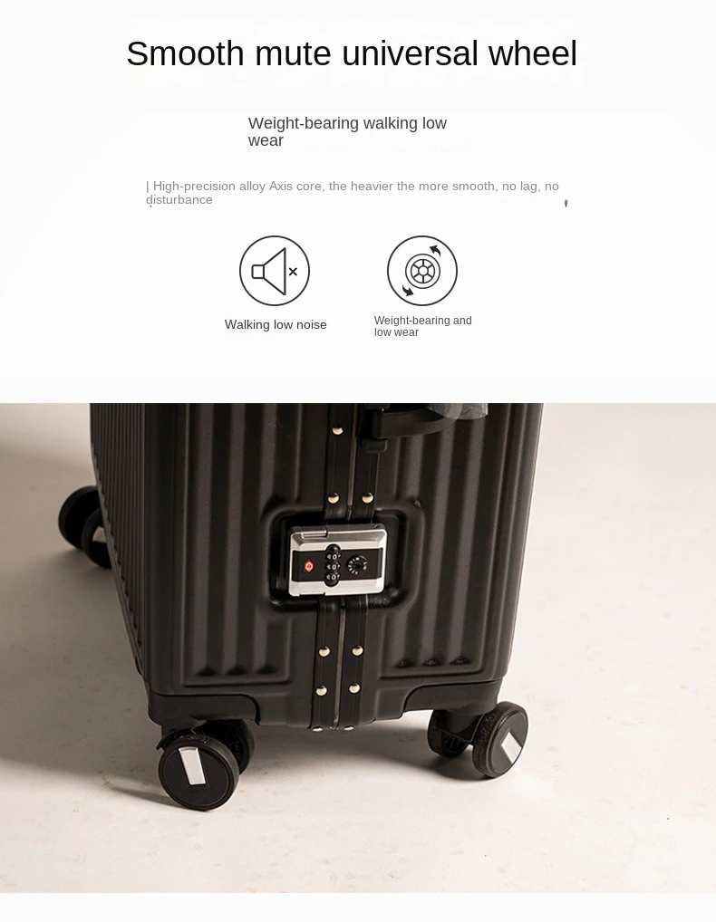 KANGSHILU 20“24 New Womens Aluminum Mixi Luggages Frame Trolley Case Customs Lock Travel Suitcases Offers On Wheels Suitcase