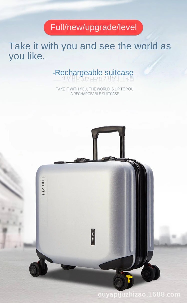 KANGSHILU New 18Inch Aluminum Suitcase Alloy Trolley Case Universal Luggage Men Womens Travel Waterproof Bag Offers with Wheels