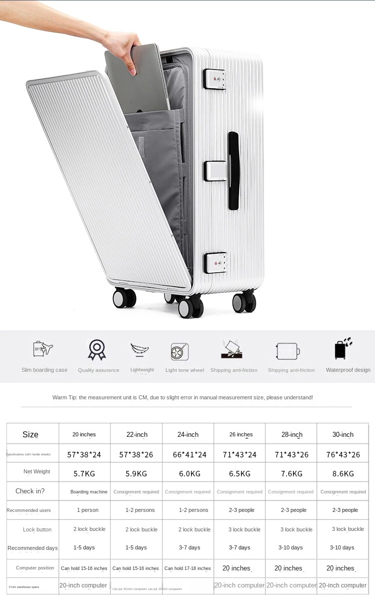 KANGSHILU 100%Aluminum Frame 20 Inches Travel Suitcases Universal Wheel Trolley Box Trolley Luggage Bag Mens Business Carry Ons