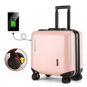 KANGSHILU New 18Inch Aluminum Suitcase Alloy Trolley Case Universal Luggage Men Women's Travel Waterproof Bag Offers with Wheels
