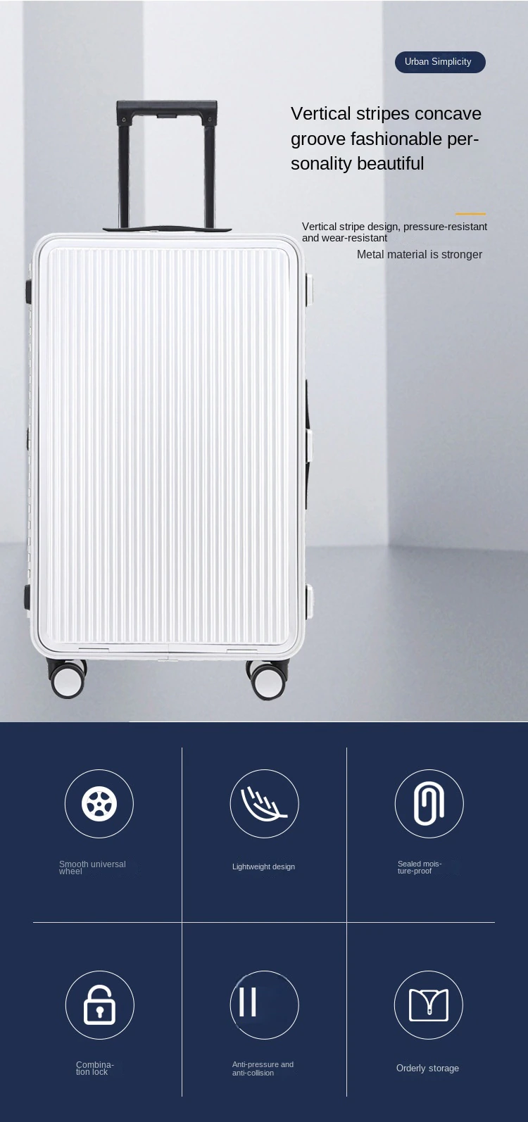 KANGSHILU 100%Aluminum Frame 20 Inches Travel Suitcases Universal Wheel Trolley Box Trolley Luggage Bag Mens Business Carry Ons
