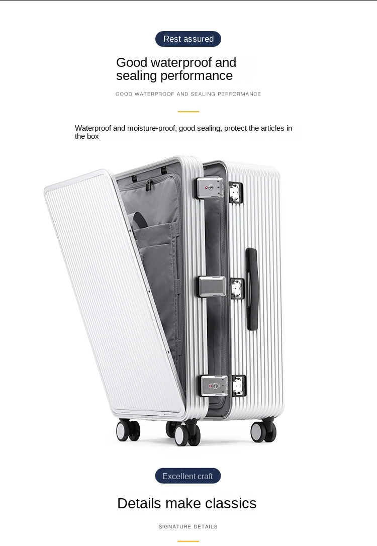 KANGSHILU 100%Aluminum Frame 20 Inches Travel Suitcases Universal Wheel Trolley Box Trolley Luggage Bag Mens Business Carry Ons