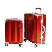 KANGSHILU 20“24'' New Women's Aluminum Mixi Luggages Frame Trolley Case Customs Lock Travel Suitcases Offers On Wheels Suitcase