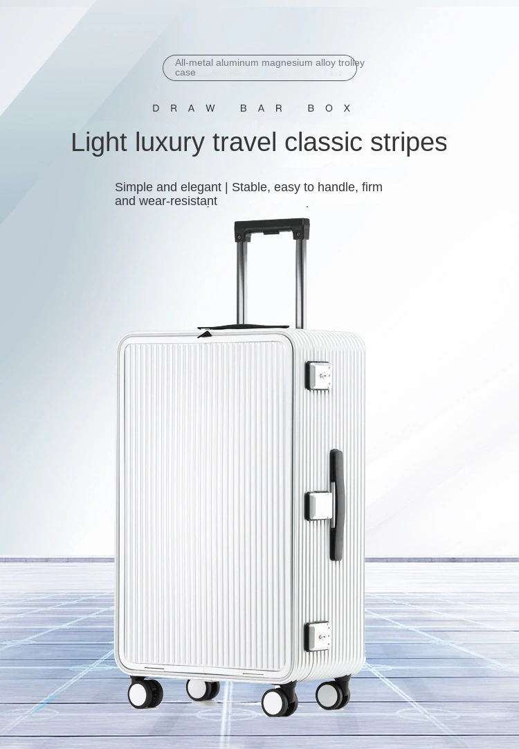 KANGSHILU 100%Aluminum Frame 20 Inches Travel Suitcases Universal Wheel Trolley Box Trolley Luggage Bag Mens Business Carry Ons