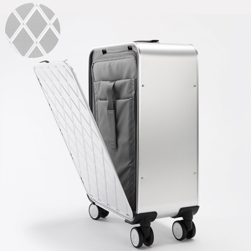KANGSHILU 100%Aluminum Frame 20 Inches Travel Suitcases Universal Wheel Trolley Box Trolley Luggage Bag Men's Business Carry Ons