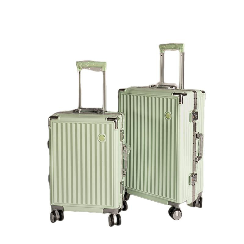 KANGSHILU 20“24'' New Women's Aluminum Mixi Luggages Frame Trolley Case Customs Lock Travel Suitcases Offers On Wheels Suitcase