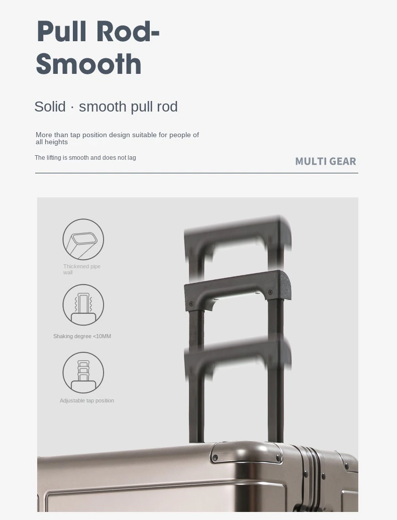All-Metal Aluminum Magnesium Luggage Password Suitcase Student 20-InchUniversal Wheel Womens Fashion Trolley Case 24-Inch