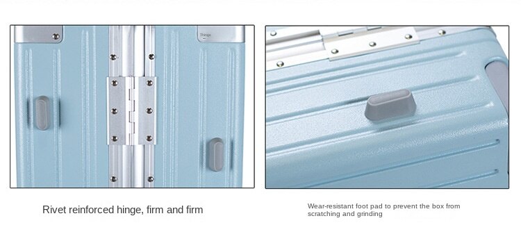 KLQDZMS 20222426 Inch Luggage Ladies Aluminum Frame Trolley Case Anti-scratch Wear Boarding Box with Wheels Rolling Suitcase