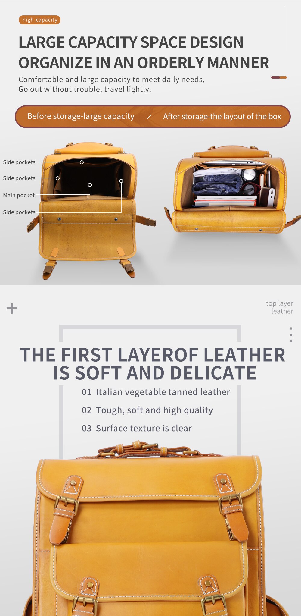 Rolling Luggage Genuine Leather Boarding Box High Quality Travel Spinnner Suitcase Bags Business 22inch