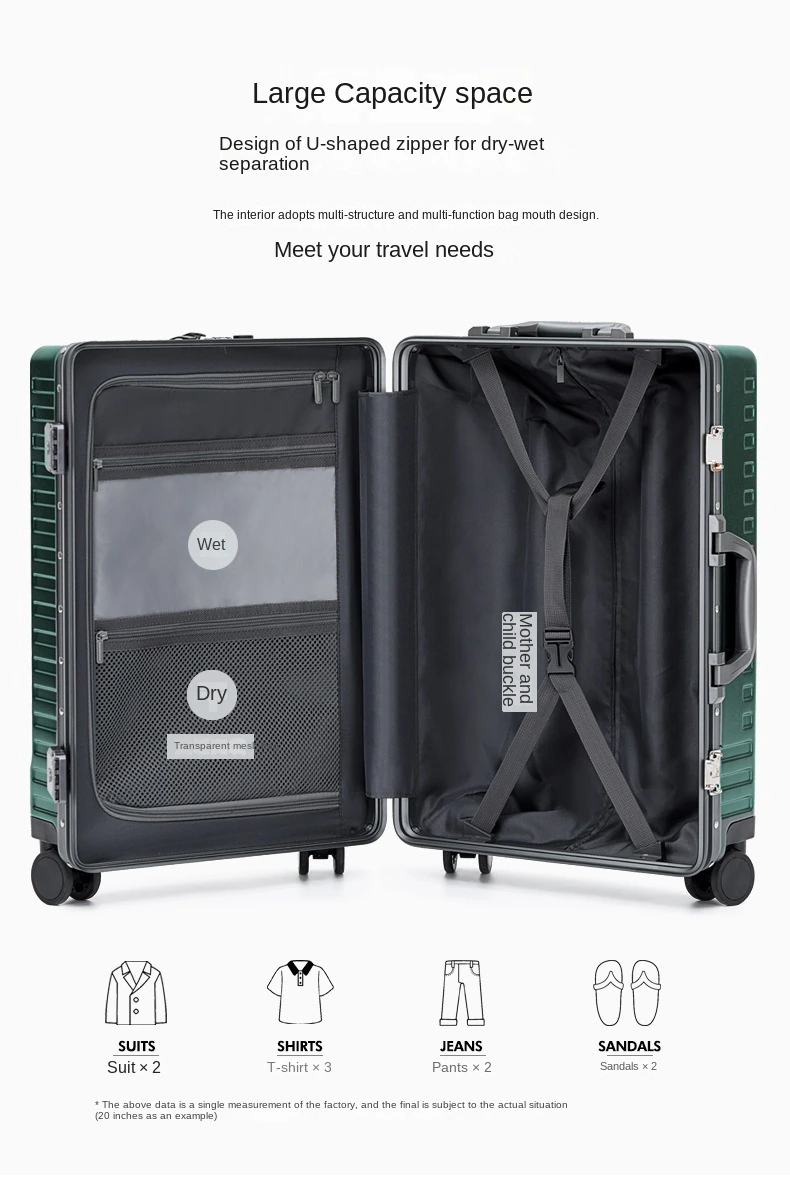 High-End Business All-Aluminum Magnesium Alloy Draw-Bar Luggage Best Metal Suitcase Male Mute Universal Wheel Boarding Bag