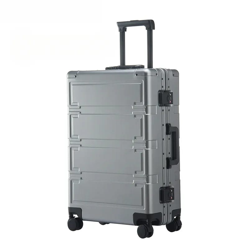 KANGSHILU 20''24''28'' New Women's Aluminum Mixi Luggages Frame Trolley Case Customs Lock Travel Suitcases Offers On Wheel Alloy