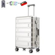 All-Metal Aluminum Magnesium Luggage Password Suitcase Student 20-InchUniversal Wheel Women's Fashion Trolley Case 24-Inch