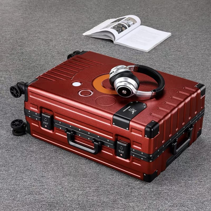 2022 New Arrival upgrade Fashion Aluminium Frame Rolling Luggage box Women&Men 20 22 24 26 28 Inch Trolley Suitcase Travel B