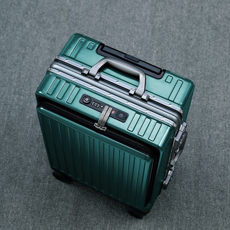High-End Business All-Aluminum Magnesium Alloy Draw-Bar Luggage Best Metal Suitcase Male Mute Universal Wheel Boarding Bag