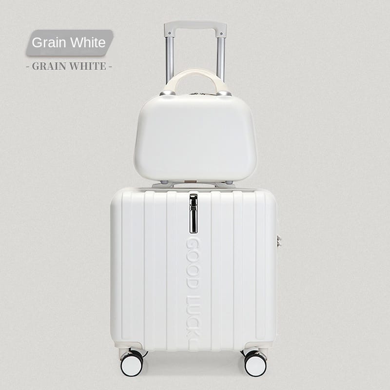 New Small Rolling Luggage 18/20 Inch Lightweight Mini Boarding Trolley Universal Wheel Silent Suitcase Set Women Travel Bag