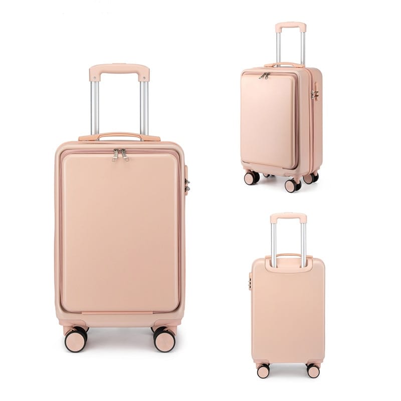2023 New Arrival Front Open Luggage Case Women 24 Inch Boarding Package Password Trolley Bag Men Suitcase Large Trunk Wholesale