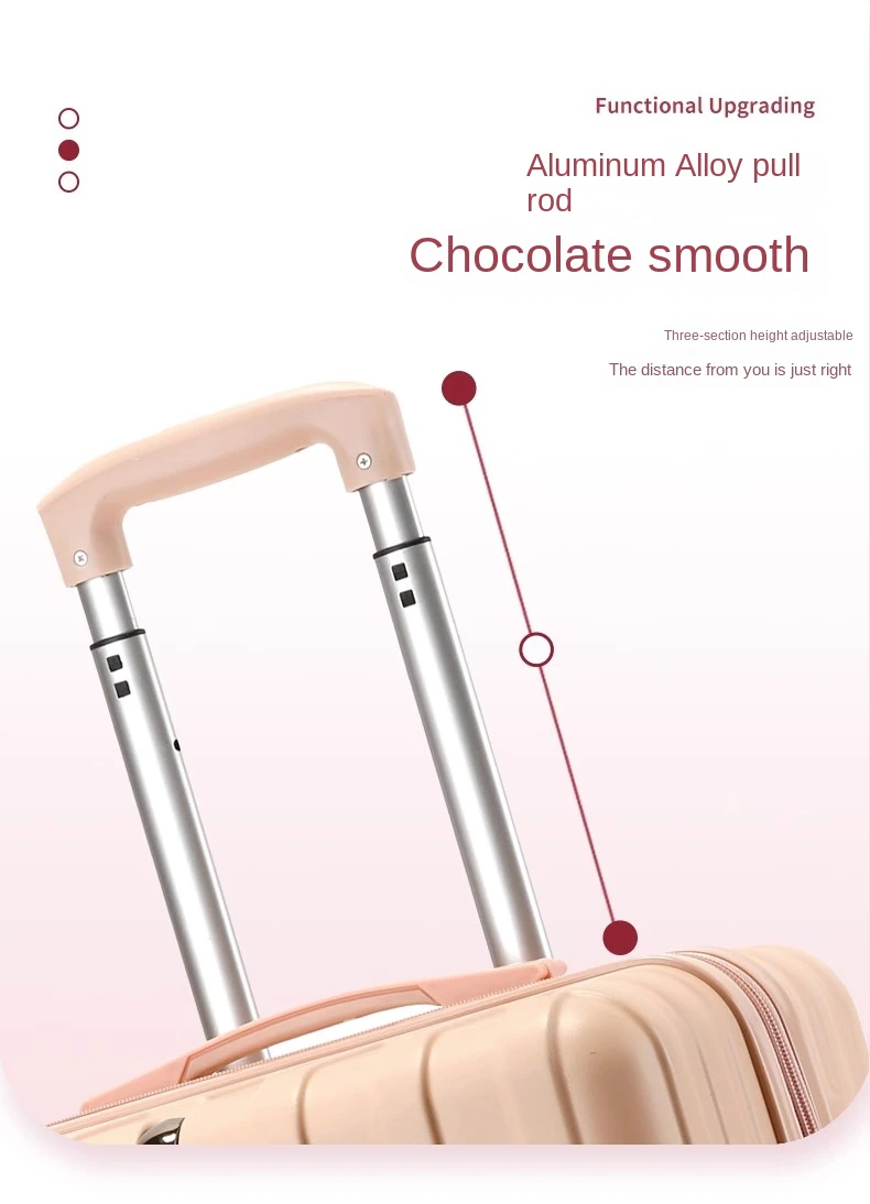 New Small Rolling Luggage 18/20 Inch Lightweight Mini Boarding Trolley Universal Wheel Silent Suitcase Set Women Travel Bag