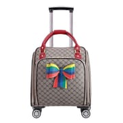 KLQDZMS 16 Inch High-grade Suitcase Universal Boarding Box Ladies Trolley Case Students Lightweight Travel Bag Rolling Luggage