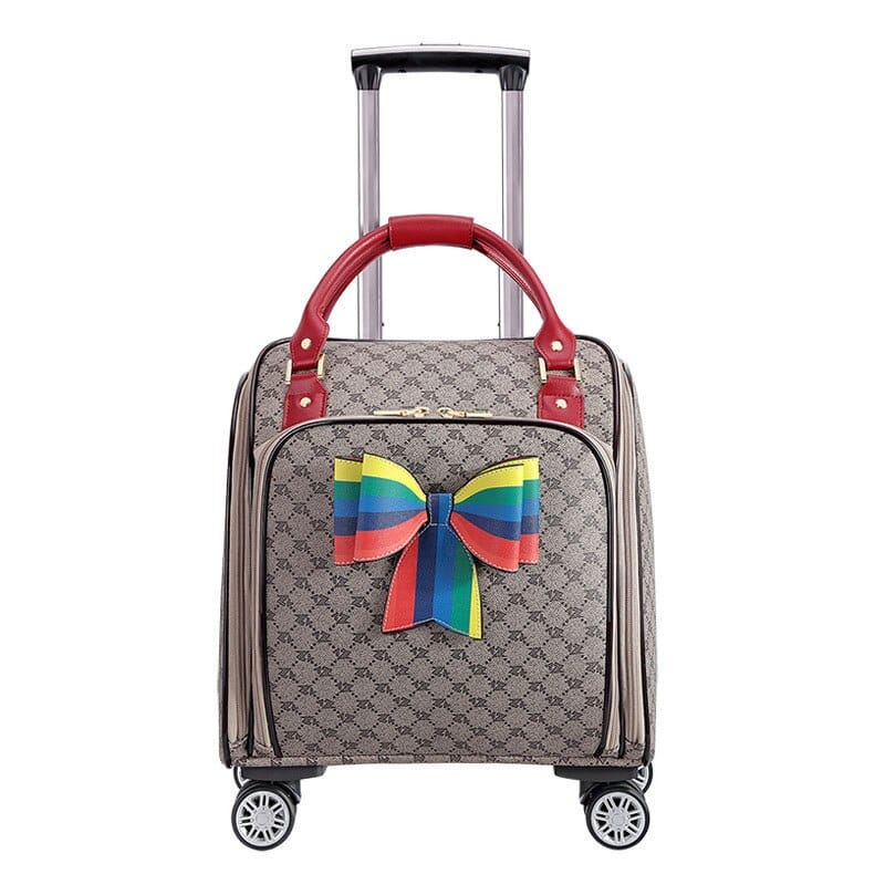 KLQDZMS 16 Inch High-grade Suitcase Universal Boarding Box Ladies Trolley Case Students Lightweight Travel Bag Rolling Luggage