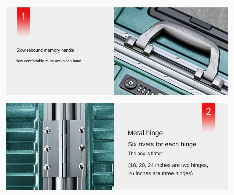 High-End Business All-Aluminum Magnesium Alloy Draw-Bar Luggage Best Metal Suitcase Male Mute Universal Wheel Boarding Bag