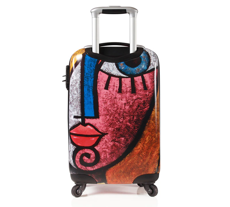 Abstract art! Famous brand 20 inch rolling luggage original fashion trolley suitcase carry on travel luggage luxury valise