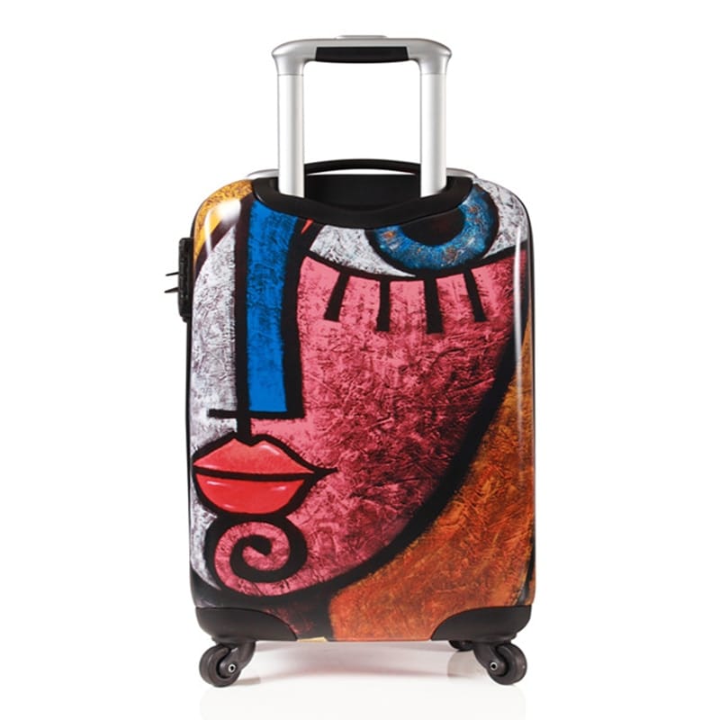 Abstract art! Famous brand 20 inch rolling luggage original fashion trolley suitcase carry on travel luggage luxury valise