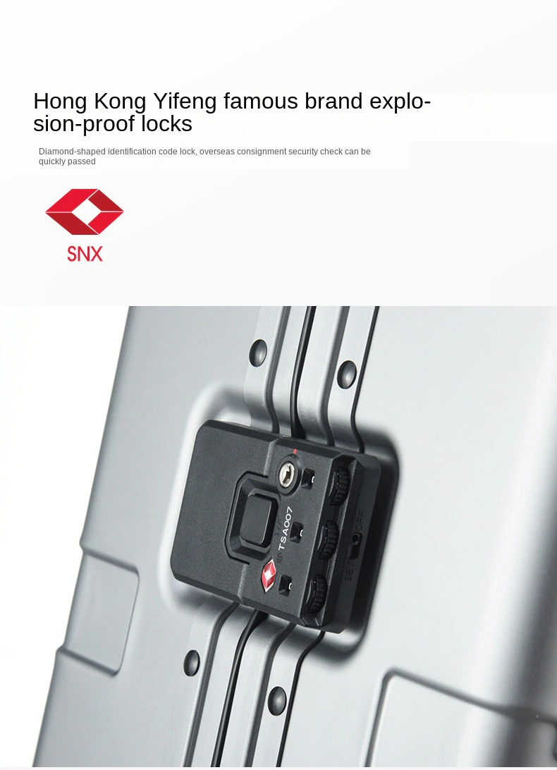 KANGSHILU 202428 New Womens Aluminum Mixi Luggages Frame Trolley Case Customs Lock Travel Suitcases Offers On Wheel Alloy