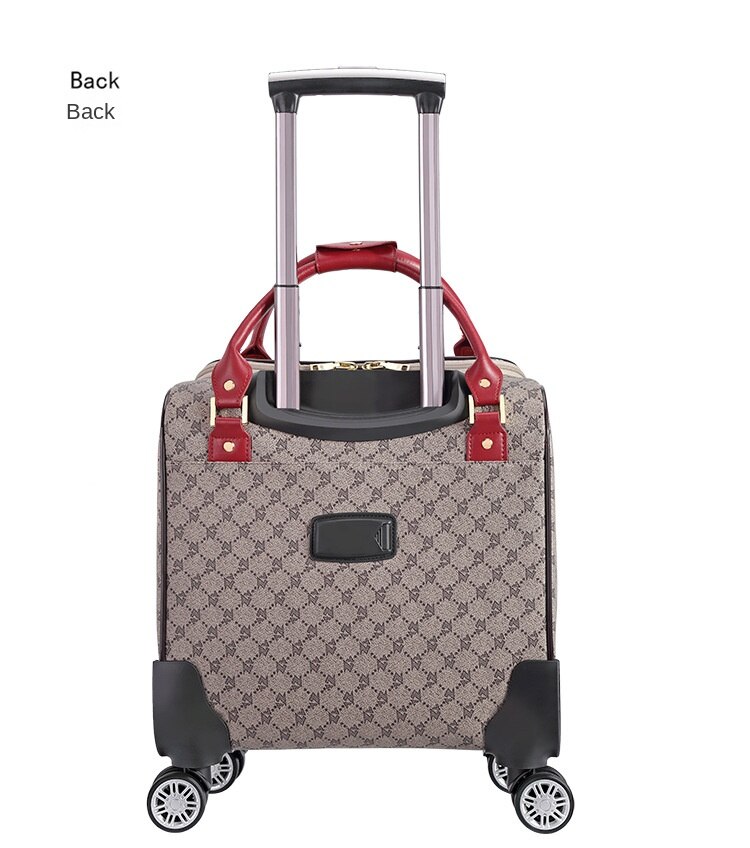 KLQDZMS 16 Inch High-grade Suitcase Universal Boarding Box Ladies Trolley Case Students Lightweight Travel Bag Rolling Luggage
