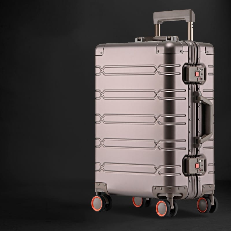100% Aluminum-magnesium alloy Travel Suitcase Rolling Luggage 20/24/29 inch Trolley Luggage Carry-On Cabin Suitcase