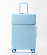 KANGSHILU 20''24'' New Front Opening Aluminium Frame Luggage Universal Wheel Trolley Case Cup Holder Travel Suitcase With Wheels