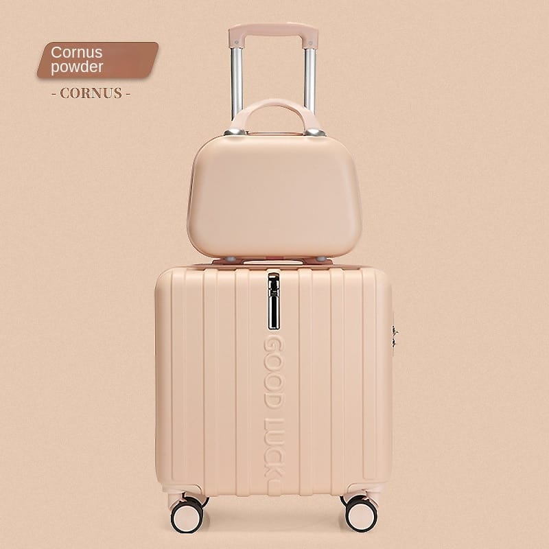 New Small Rolling Luggage 18/20 Inch Lightweight Mini Boarding Trolley Universal Wheel Silent Suitcase Set Women Travel Bag