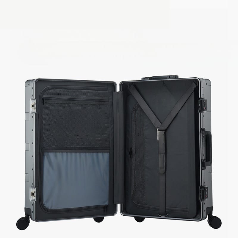 KANGSHILU 20''24''28'' New Women's Aluminum Mixi Luggages Frame Trolley Case Customs Lock Travel Suitcases Offers On Wheel Alloy