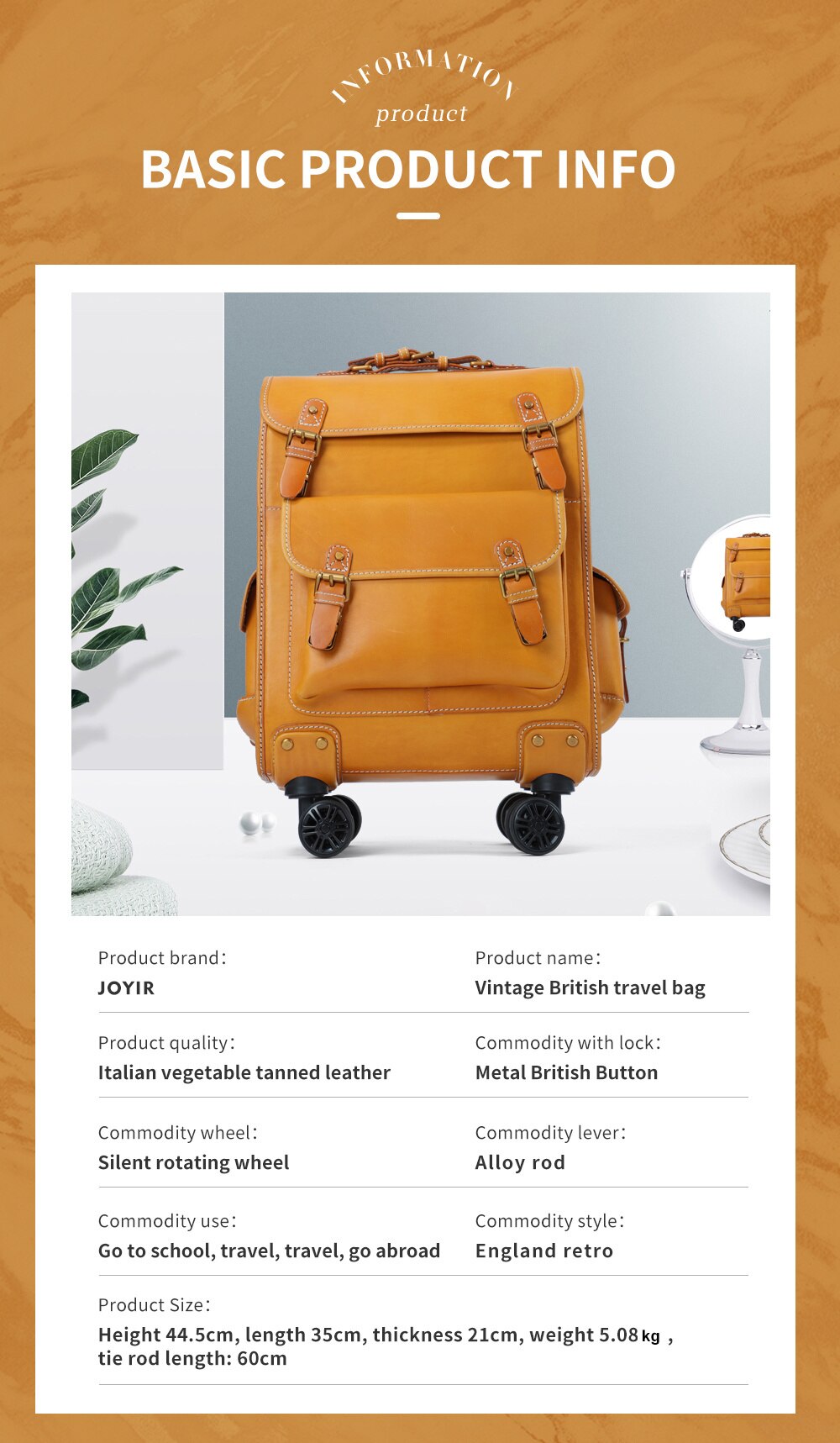 Rolling Luggage Genuine Leather Boarding Box High Quality Travel Spinnner Suitcase Bags Business 22inch