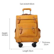 Rolling Luggage Genuine Leather Boarding Box High Quality Travel Spinnner Suitcase Bags Business 22inch