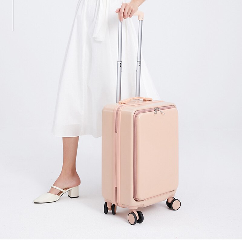2023 New Arrival Front Open Luggage Case Women 24 Inch Boarding Package Password Trolley Bag Men Suitcase Large Trunk Wholesale